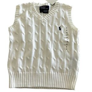 Ralph Lauren Boys Cable-knit Sweater Vest size 4